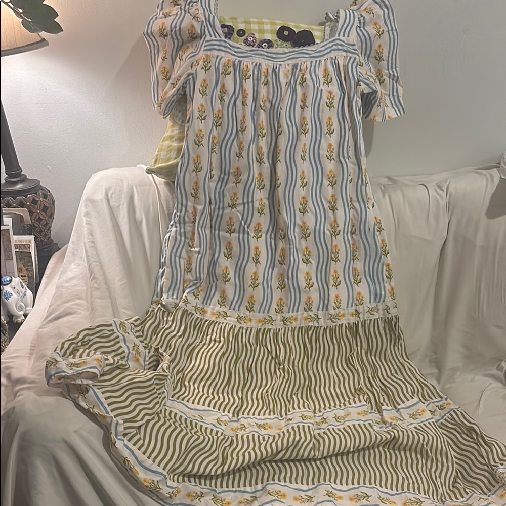 Gently worn PRINTFRESH Maxi cotton dress in XS!